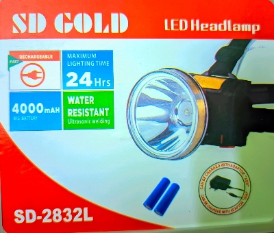 Picture of Compact Rechargeable LED Headlamp for Daily Use Black