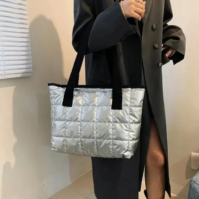 Picture of Large Capacity Cotton Tote Bag for Women Winter Shoulder Bag