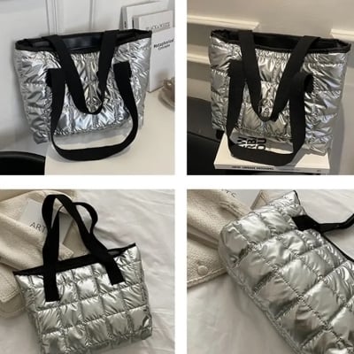 Picture of Large Capacity Cotton Tote Bag for Women Winter Shoulder Bag