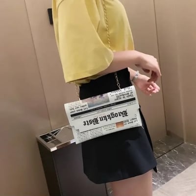 Picture of mall Square Newspaper News Styling Bags