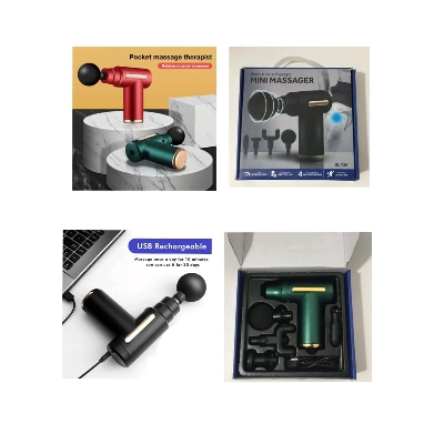 Picture of Portable Deep Tissue Massage Gun - Compact, Durable & Quiet Motor Multicolor