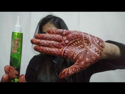 Picture of 6 Piece Neha Mehedi Natural Henna Cone - Designer Wedding Pack Green