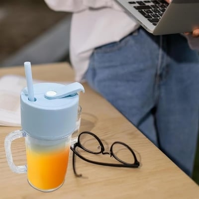 Picture of Portable USB Juicer Blender, 2 in 1 Crusher Cup with Straw 
