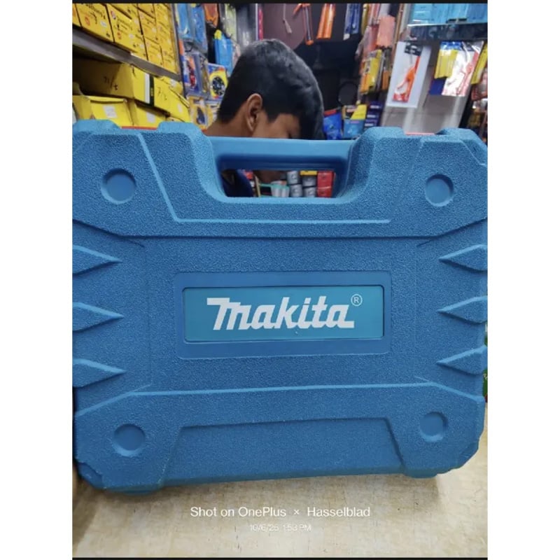 Picture of Makita Cordless Drill Machine(12v) 23pcs materials - drill machine High Quality-Blue