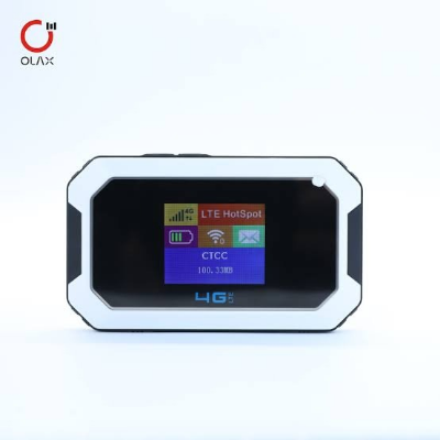 Picture of Olax MT 80 4G pocket 300 Mbps Sim Router with 3000 mh battary Display pocket router ( havy duty) - Multicolor