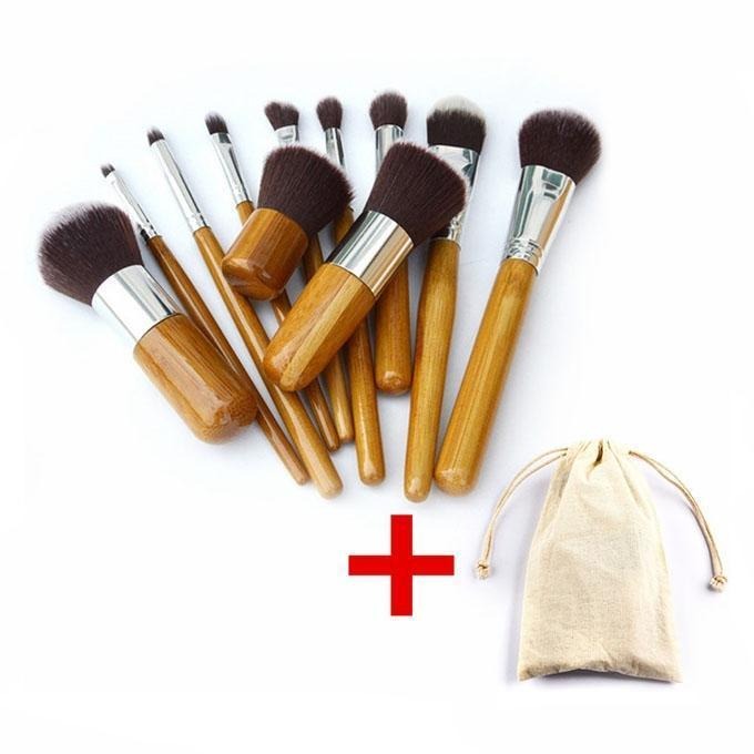 Picture of Professional Bamboo Makeup Brush Set - 11 Pcs - Brush Set
