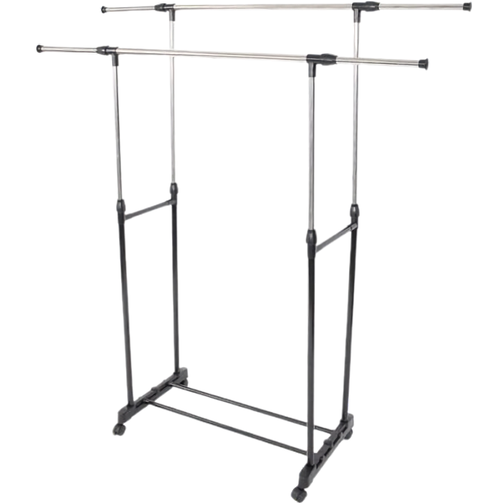 Picture of Double Pole Cloth Rack – Heavy-Duty, Adjustable and Space-Saving For Home, Laundry and Bedroom Use