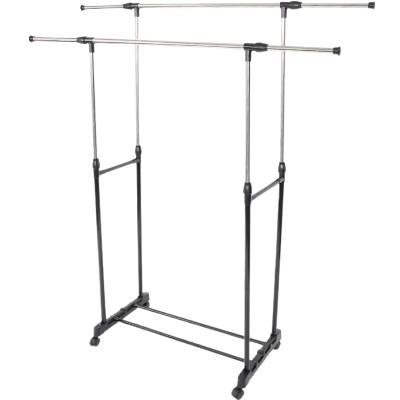 Picture of Double Pole Cloth Rack – Heavy-Duty, Adjustable and Space-Saving For Home, Laundry and Bedroom Use