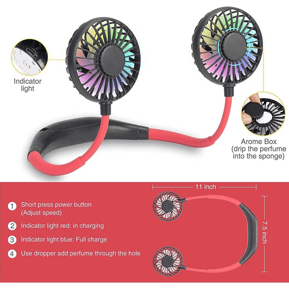 Picture of Portable USB Rechargeable Neck Fan