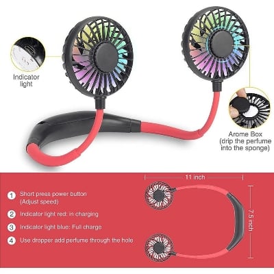 Picture of Portable USB Rechargeable Neck Fan
