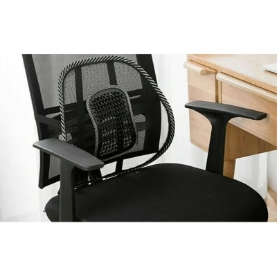 Picture of Lumbar Support Cushion - Ergonomic Right Back Support for Chairs and Seats - Black Color