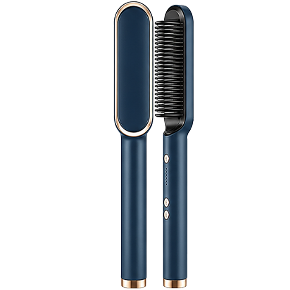 Picture of Professional 2 in 1 Hair Straightener Brush - Electric Hot Comb for Salon-Style Results - FH909