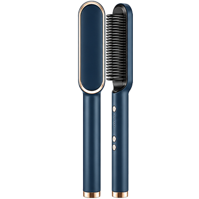 Picture of Professional 2 in 1 Hair Straightener Brush - Electric Hot Comb for Salon-Style Results - FH909