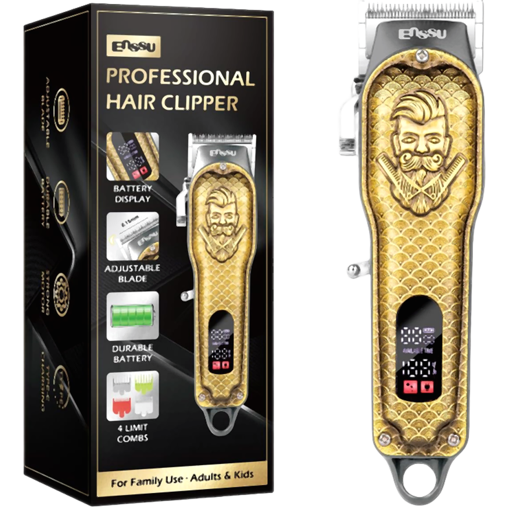 Picture of Professional Hair Clippers For Barbers Cordless Clippers For Hair Cutting With Led Display Usb C Rechargeable Beard Trimmer Barber Clippers Set Haircut Clipper For Men Adults Kids