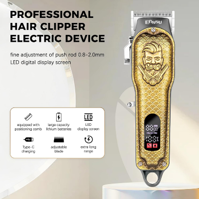 Picture of Professional Hair Clippers For Barbers Cordless Clippers For Hair Cutting With Led Display Usb C Rechargeable Beard Trimmer Barber Clippers Set Haircut Clipper For Men Adults Kids
