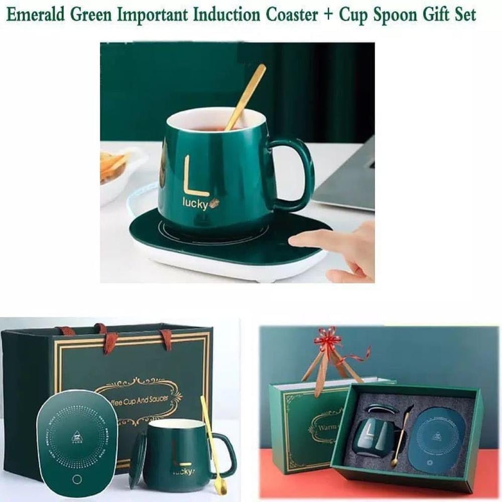 Picture of Lucky Ceramic Coffee Cup Warm 55°C Degree Heating With Cover