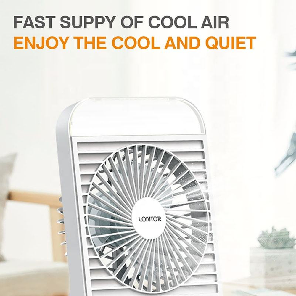 Picture of Rechargeable Table Fan With Night Light LED