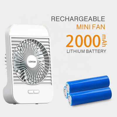 Picture of Rechargeable Table Fan With Night Light LED