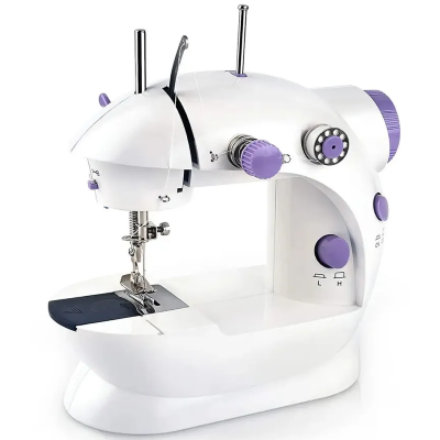Picture of Portable Mini Sewing Machine with Foot Pedal and Adapter - White