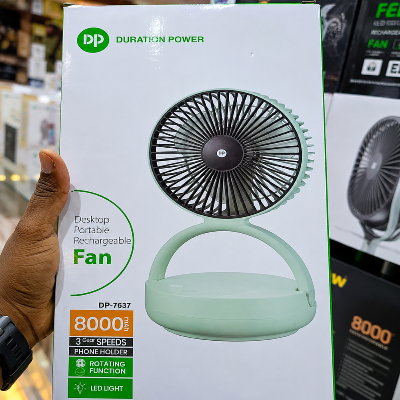 Picture of Automatic Rotate System Folding DP-7637 Rechargeable Table Fan 8000 Mah Battery Long Time Backup