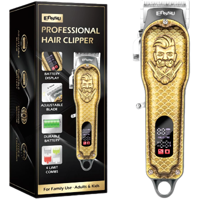 Picture of Professional Hair Clippers For Barbers Cordless Clippers For Hair Cutting With Led Display Usb C Rechargeable Beard Trimmer Barber Clippers Set Haircut Clipper For Men Adults Kids