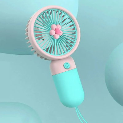 Picture of Portable Mini Fan Strong Wind Fashion Fan Rechargeable Cute Mini Fan Hand Fan Handheld Fan Summer Supplies 1 Pcs