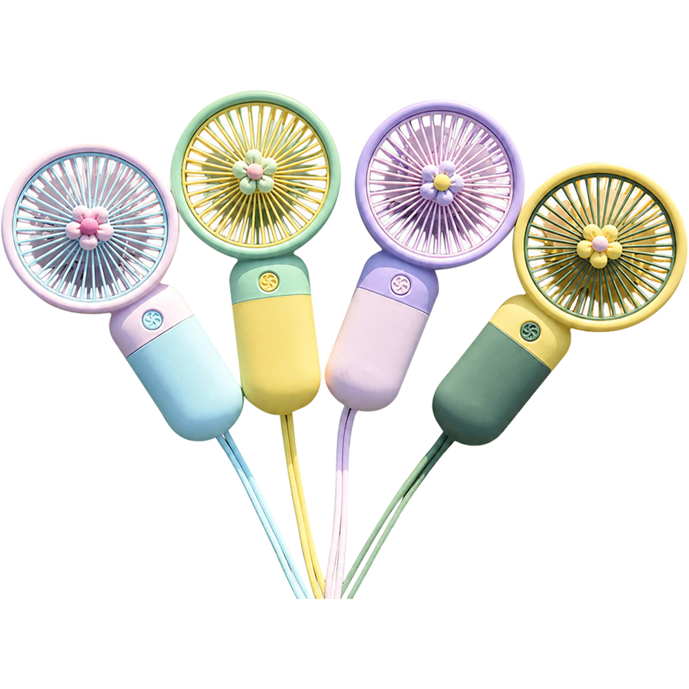 Picture of Portable Mini Fan Strong Wind Fashion Fan Rechargeable Cute Mini Fan Hand Fan Handheld Fan Summer Supplies 1 Pcs