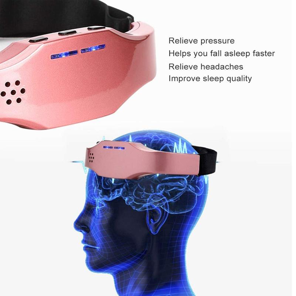 Picture of Electric Headache and Migraine Relief Head Massager Insomnia Therapy Release Stress Sleep Monitor Relax Health Care Sleeping Device
