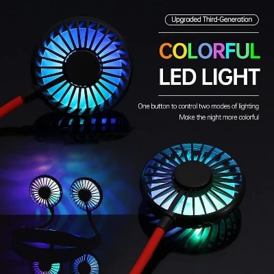 Picture of Portable USB Rechargeable Neck Fan