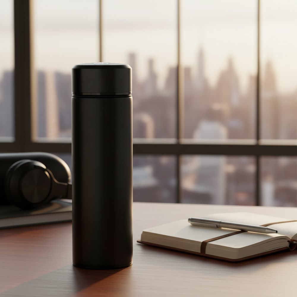 Picture of Temperature Thermos Water Bottle with Temperature Display Vacuum Flask Smart Temperature Water Traveling Bottle 500 ML