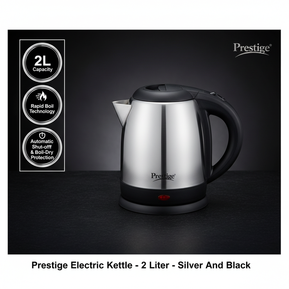 Picture of Prestige Electric Kettle - 2 Liter - Silver And Black