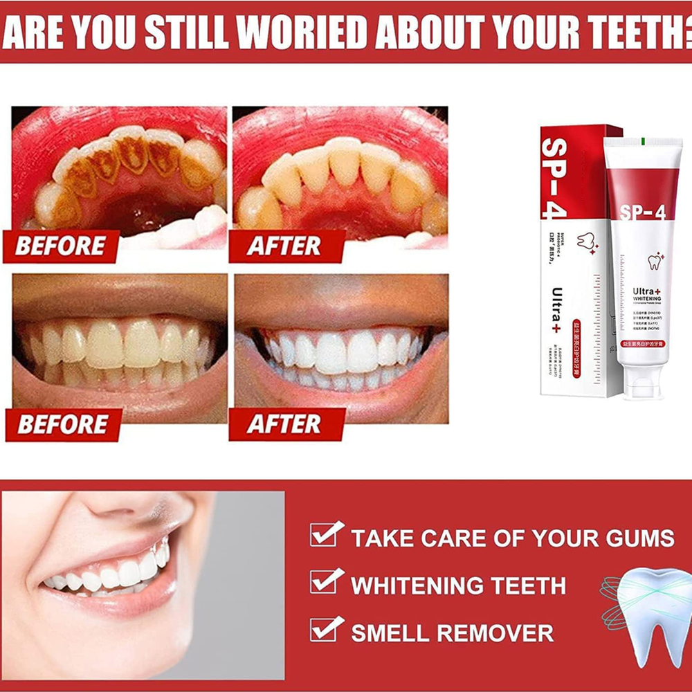 Picture of Probiotic Toothpaste Freshen Breath Maintain Oral Health Whiten Teeth Stain Removing - 120g - Sp-4