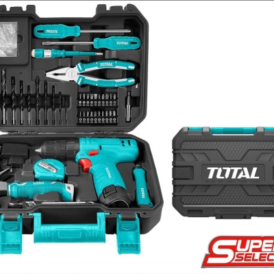 Picture of TOTAL 81 PCS Tool Set with 12V Cordless Drill | THKTHP10812 | All-in-One Kit-244