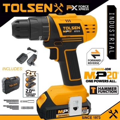 Picture of 20V LI-ION BRUSHLESS CORDLESS DRILL TOLSEN 87254(INDUSTRIAL)