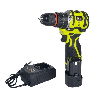 Picture of A E 16.8V Double Battery IMPECT Cordless Drill Brushless Motor Metal Chock Yellow Color AEDRILL
