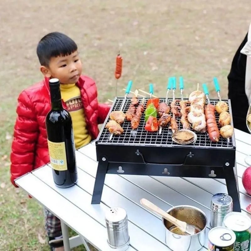 Picture of Portable BBQ Grill Maker - Black - Silver