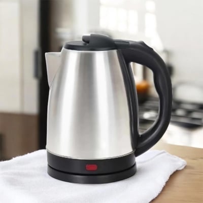 Picture of Portable Stainless Steel Hot Water Kettle, 2L, 1500W – Smart Electric Design with Boil Dry Protection, Keep Warm Function, and Temperature Control – A Sleek Modern Kettle in Silver for Efficient Heating - Silver