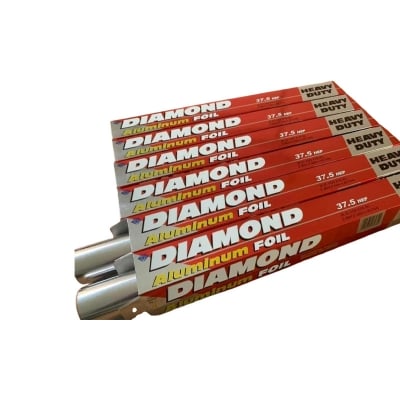 Picture of Diamond Aluminium Foil Paper – 37.5 Sq Ft -Silver