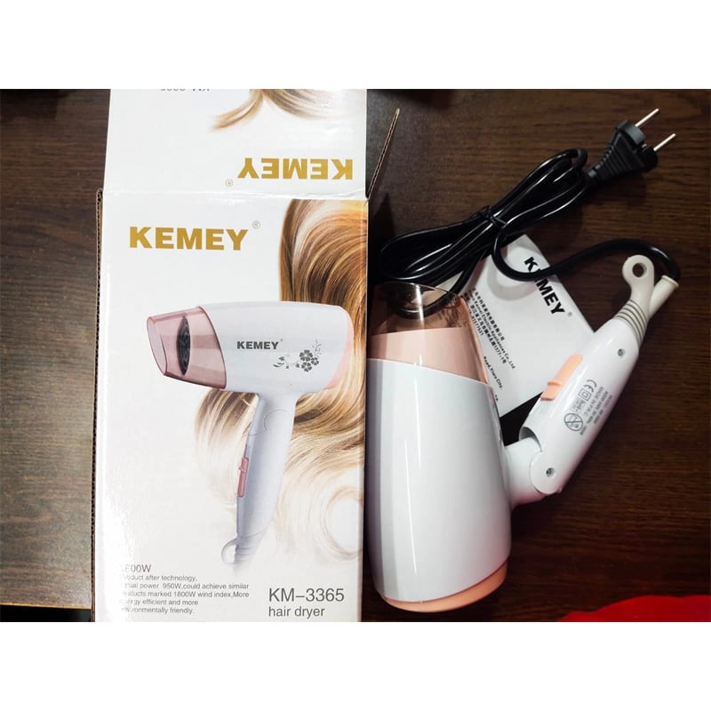 Picture of kemey km 3365 Foldable Hair Dryer -White