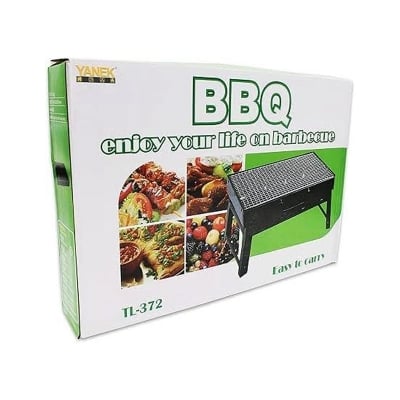 Picture of Portable Charcoal BBQ Grill – Rectangular (Black) -Black