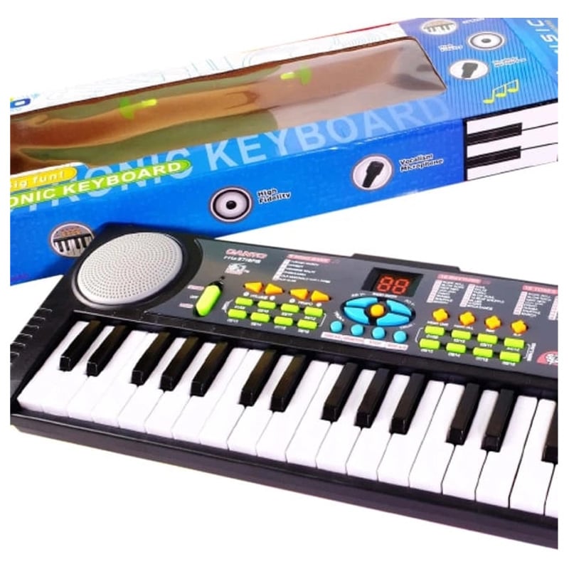 Picture of Canto-Electronic 37 Keys Musical Keyboard Piano With 8 Tone and 8 Beats, Tempo Adjusting, Microphone and FM Radio-Great Toy Gift -Black