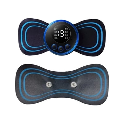 Picture of Whole Body Massager 8 Modes Portable Mini Massager Cervical Massage Soothing Pain, Body Massager Patch for Whole Body Neck Back Waist Arms Legs Aches (With Remote control) -Black