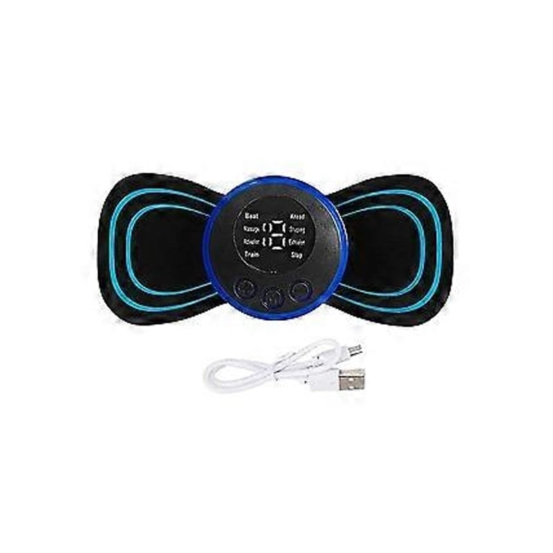 Picture of Whole Body Massager 8 Modes Portable Mini Massager Cervical Massage Soothing Pain, Body Massager Patch for Whole Body Neck Back Waist Arms Legs Aches (With Remote control) -Black