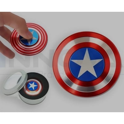 Picture of Captain America Shield MetalTri-Spinner Fidget spinner -Multicolor