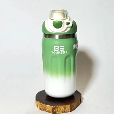 Picture of Vacuum Insulated Stainless Steel Water Bottle – Green & White -Multicolor