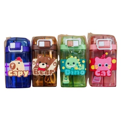 Picture of Kids Water & Juice Bottle – Cute Cartoon -Multicolor