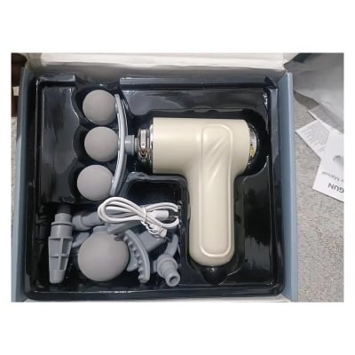 Picture of Handheld Electric Massage Gun with Multiple Heads -White