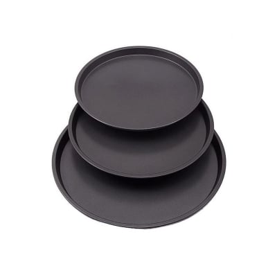 Picture of 3 pieces Set Non Stick/Oven Proof Heavy Pizza Pan / Mold With Black Coding- 1set -Black