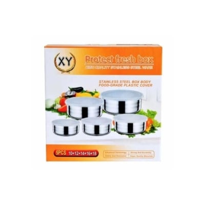 Picture of 5 Pcs Multi Functional Stainless Steel Protect Fresh Box