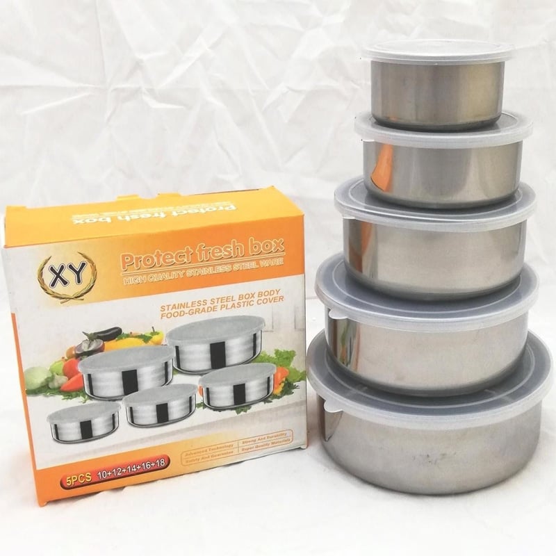 Picture of 5 Pcs Multi Functional Stainless Steel Protect Fresh Box